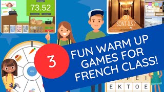 3 Fun Warm Up Games for French Class