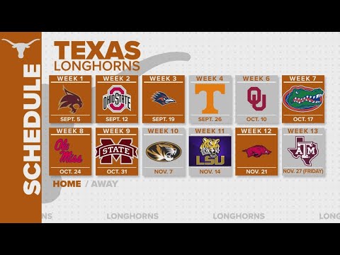 2026 Texas Longhorns football schedule released