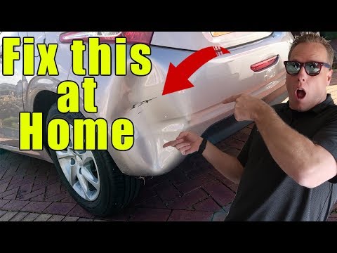 How to pop a dent in a plastic bumper at home. NOT HOT WATER!