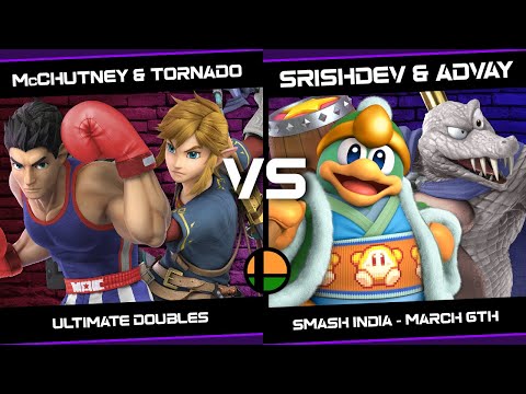 McChutney & Tornado (Little Mac & Link) vs Srishdev & Advay (Dedede & K. Rool) - Smash India Doubles