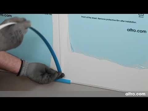 Altro walls installation 07: Fitting the sheet