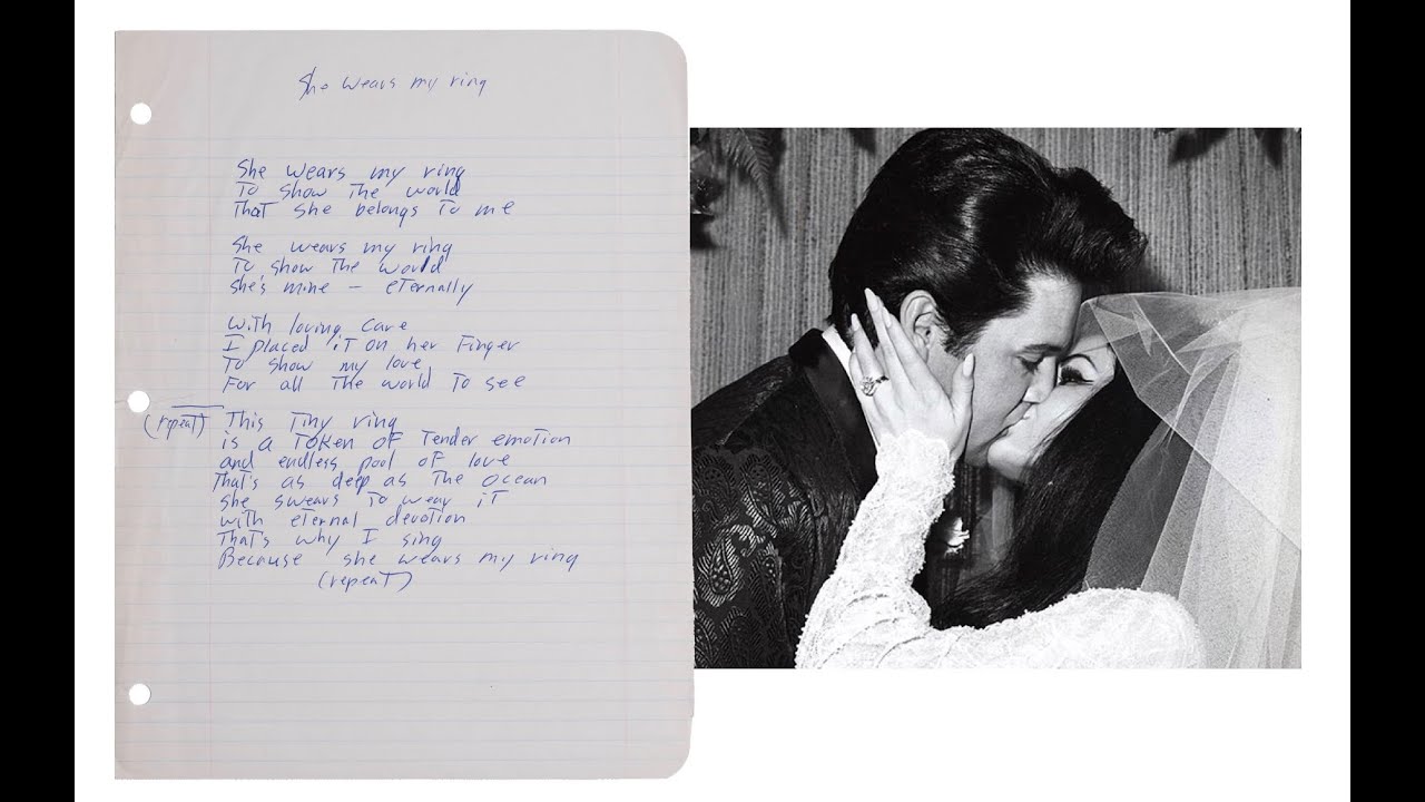 Elvis Presley Handwritten Lyrics 