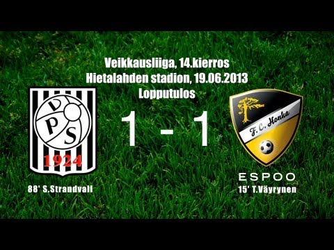 HonkaTV kooste: VPS - FC Honka 1-1 [19.06.2013]
