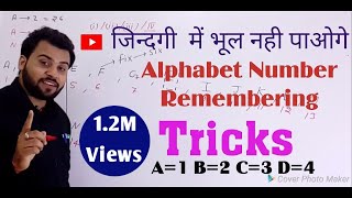 Alphabet &amp; Number Remembering Trick and opposite Alphabets Letters amazing short trick ||