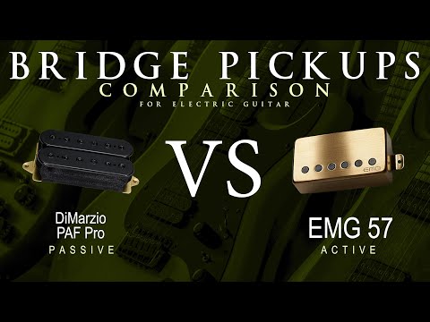 DiMarzio PAF PRO vs EMG 57 - Bridge Guitar Pickup Comparison Tone Demo