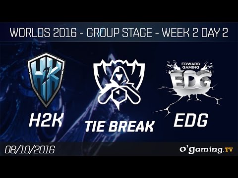 Tie Break - H2K  vs EDG - World Championship 2016 - Group Stage Week 2 Day 2