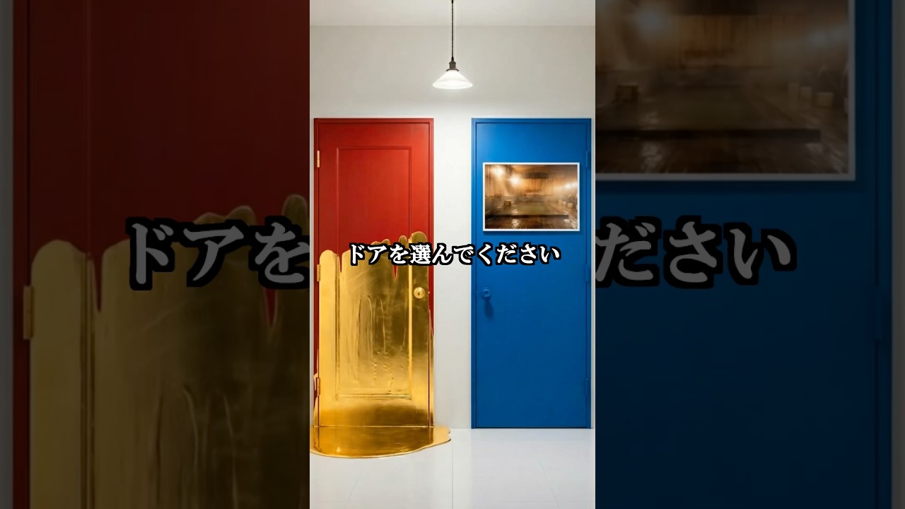 自分の心に問いかけてドアを選んでください Pick a door!