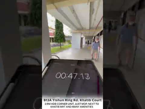 Just MOP 813A Yishun Ring Rd High Floor 3 Room Corner Unit 1 Min Walk To Khatib MRT