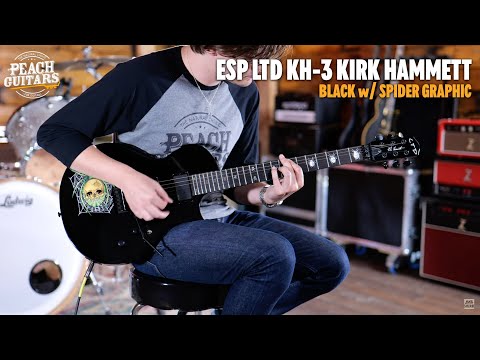 ESP LTD KH-3 Kirk Hammett Signature Spider 2021 - Black with Spider Graphic image 10