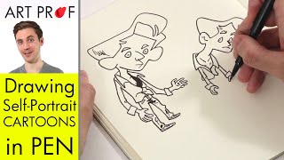How to Draw a Cartoon of Yourself with a Felt Tip Pen