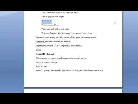 Human Growth and Development: Review for Exam 1