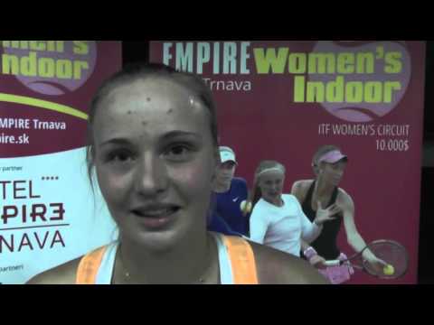 EMPIRE Women's Indoor 2016: QF, Rebecca Sramkova (SVK) - Pernilla Mendesova (CZE)  4-6, 6-4, 6-0