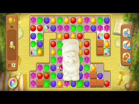 Gardenscapes: How to clear level 90 walkthrough iOS-Android