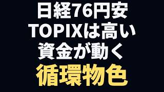 日経76円安なのにTOPIXは高い 資金が半導体から逃げた先『循環物色』の読み方