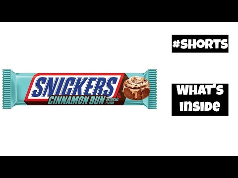 NEW Snickers Cinnamon Bun Chocolate Bar ASMR #shorts #chocolate #cinnamonbun #snickers