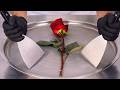 Red Rose Chocolate Ice Cream Rolls Satisfying Visual ASMR