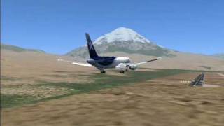 preview picture of video 'FS2004 Level-d LAN 767-300ER landing in Arequipa (SPQU) 1/2'