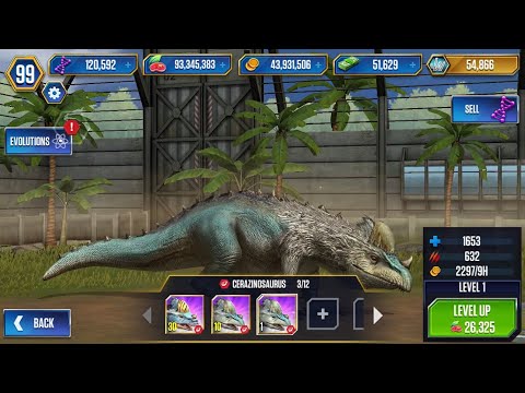 BATTLE BY CERAZINOSAURUS - JURASSIC WORLD THE GAME