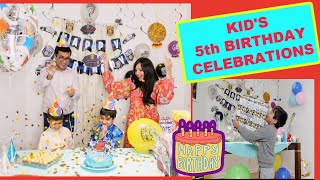 MY KIDS 5TH BIRTHDAY CELEBRATIONS~WHITE SAUSE PASTA, BIRTHDAY DECOR, BIRTHDAY GIFT OPENING