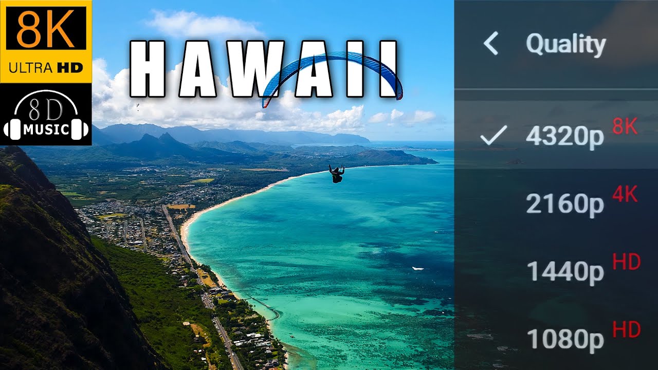 8K Video Ultra HD HAWAII 8D Relaxing Music 8k neo qled tv | 8K Visual 8D Audio