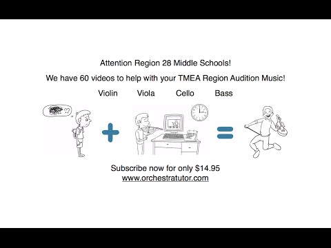 Orchestra Tutor - Texas Region 28 Sample Video of Audition Music Tutorials