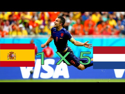 ESPANHA 1 X 5 HOLANDA MELHORES MOMENTOS COPA 2014