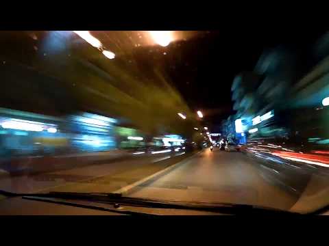 Night driving timelapse