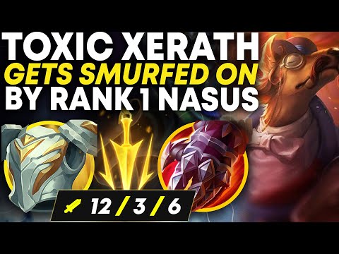 Rank 1 Nasus Stomping Toxic Xerath mid in Masters Season 12 | Carnarius | League of Legends