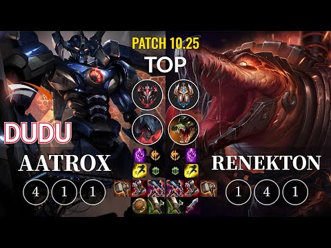 HLE DuDu Aatrox vs Renekton Top - KR Patch 10.25