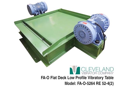 Flat Deck Low Profile Vibratory Table to Settle Parts on Steel Pallets - Cleveland Vibrator Co.