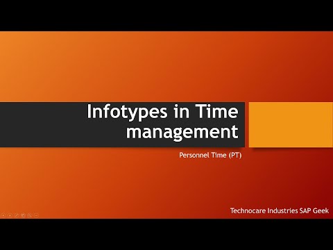 Infotypes in time management PART 2
