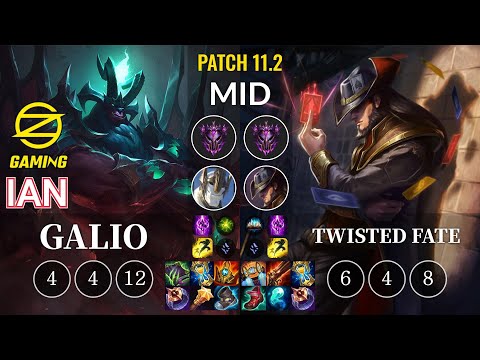 OZ Ian Galio vs Twisted Fate Mid - KR Patch 11.2