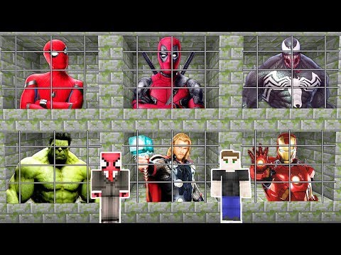 BÜTÜN SÜPER KAHRAMANLARI HAPSE ATTIM! 😱 - Minecraft