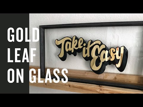 Satisfying Hand Painted Gold Leaf Art on Glass