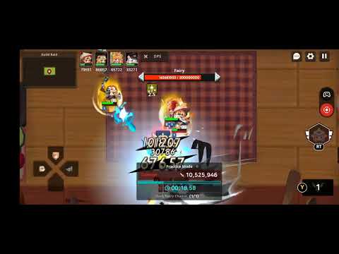 Guardian Tales - Knight/FK/Nari/Kanna vs LVL 86 Fairy - 15m DMG