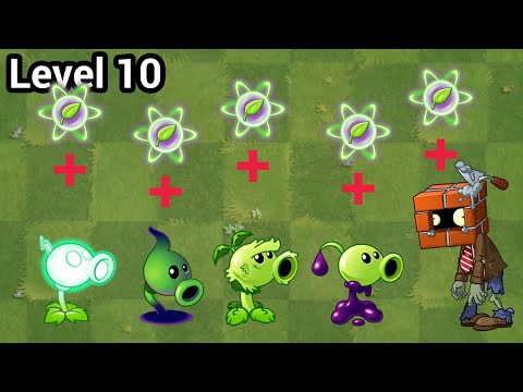 Plants vs Zombies 2 All Plants Power Up vs Brickhead Zombie