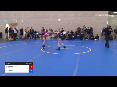 42 Kg Rr Rnd 2 - Skye Schneider, CA Vs Gabriella Gomez, IL