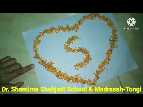 Draw a Love with flowers। Creator Shahinur Akter Noor & Raysa 2। derected by Dr. Shamima Shahjadi