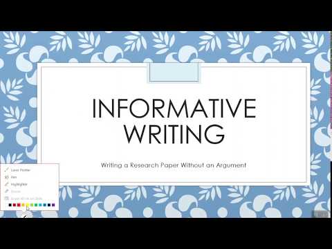 Lecture: Informative Writing