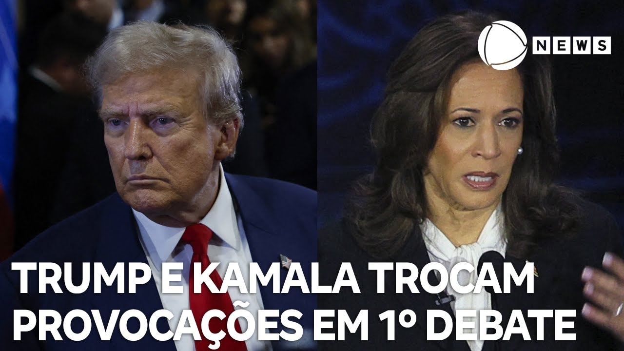 Trump e Kamala trocam provocações em 1º debate