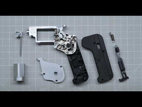 Switch gun Folding Pocket Pistol toy gun DIY Upcycled  cap gun