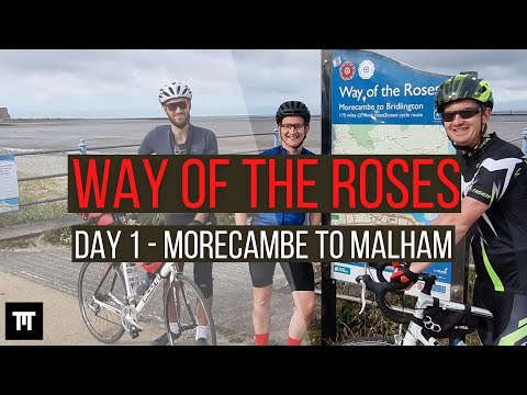 Way of the Roses (Morecambe - Bridlington).  Day 1: Morecambe - Malham.   HD 1080p