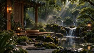 Into Deep Stillness | Calming Waterfall Ambience to Quiet Overthinking & Anxiety | Zen Healing Music