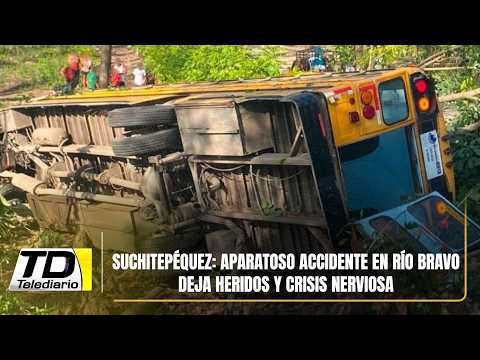 Suchitepéquez: Aparatoso accidente en Río Bravo deja heridos y crisis nerviosa