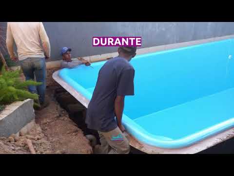 INSTALAÇÃO PISCINA DE FIBRA/FIBRATLANTIS