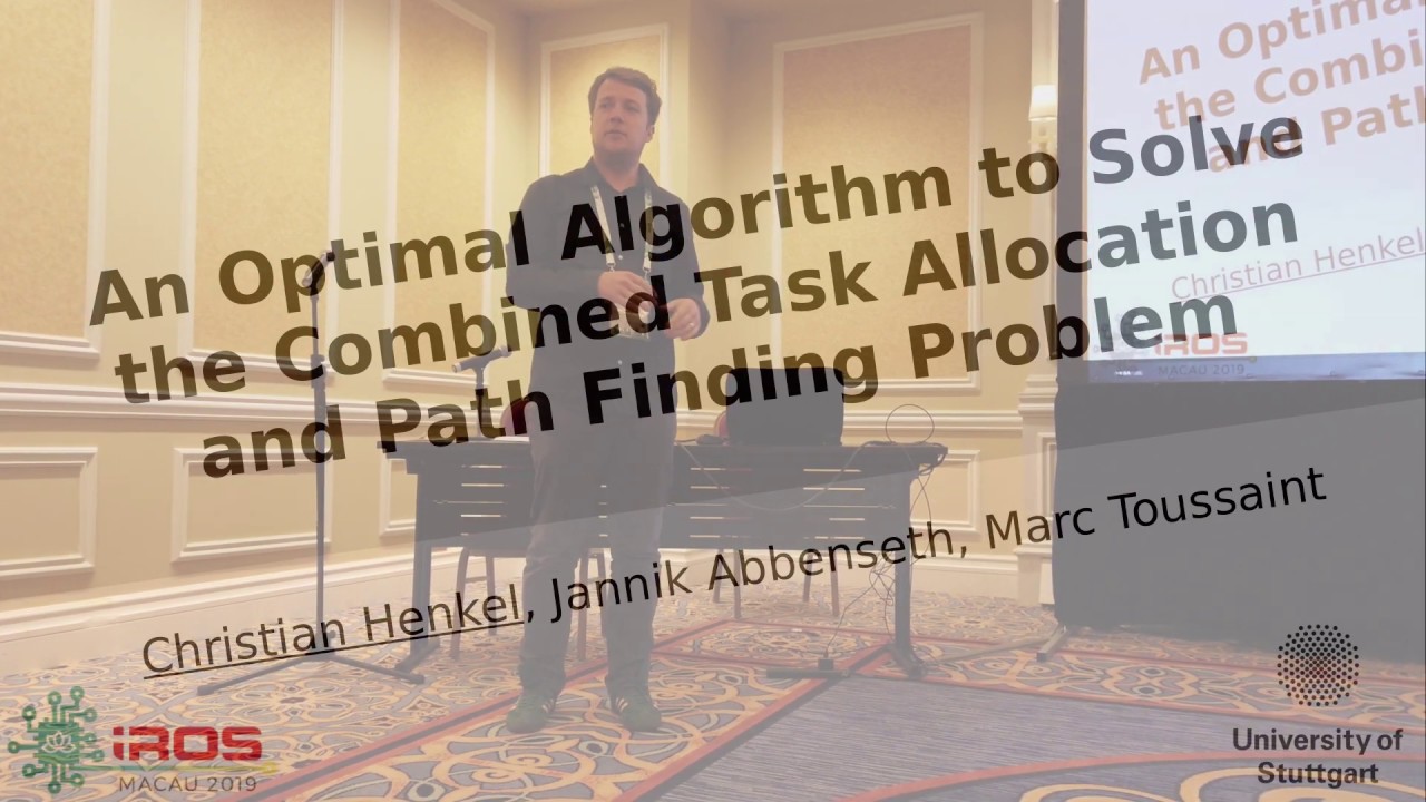 An Optimal Algorithm to Solve the Combined Task Allocation and Path Finding Problem