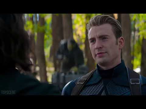Old captains gives the shield to Bucky and The Falcon Avengers endgame scene