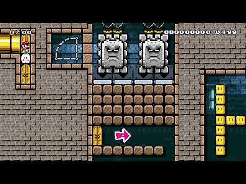 Unspokenknight's Thwomp Chase 2 by Glen V5 🍄 Super Mario Maker 2 ✹Switch✹ #bmr