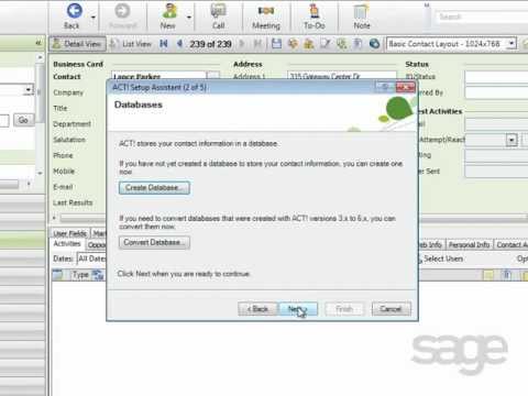 Using the Setup Assistant in Sage ACT! 2013 (Sage ACT! Tutorial)