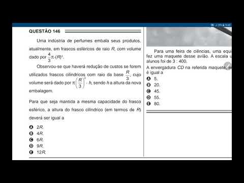 Questão 146 de matemática do Enem 2016